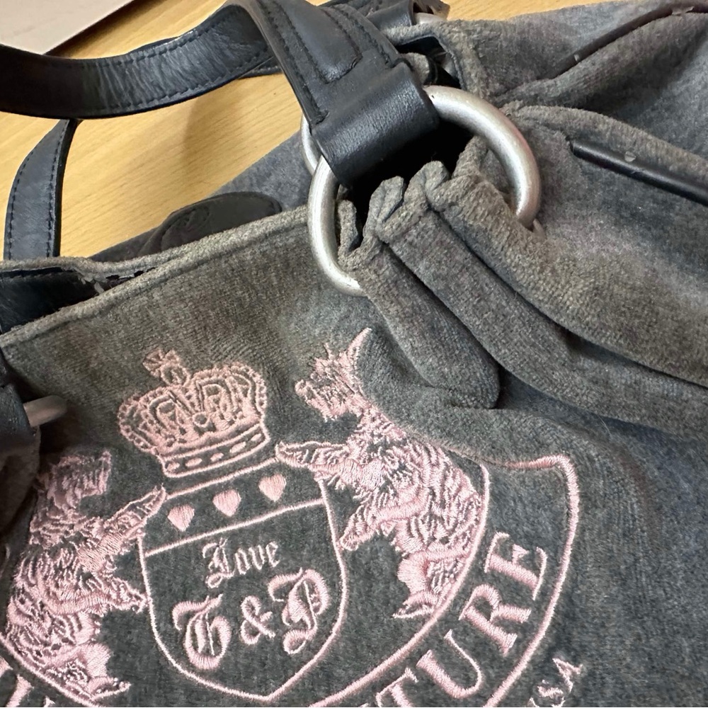 Juicy Couture Gray and Pink Scottie Bags - Picture 8 of 10
